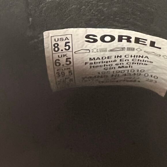 Sorel Brex Heel Lace Waterproof Boot Black/Cream Women 8.5 - Picture 9 of 9